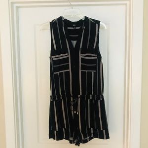 Mossimo B&W Striped Romper